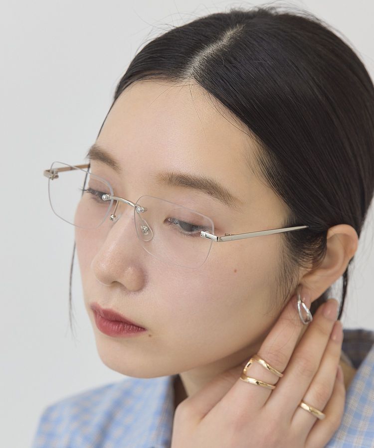 AMERICAN HOLIC「【UVカット調光】リムレスグラス」|その他|Silver