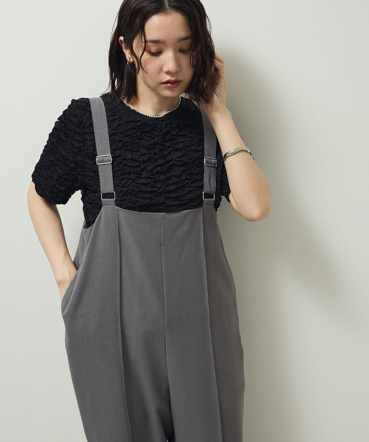 Green Parks「表面感カット5分袖プルオーバー」|Tシャツ・カットソー|