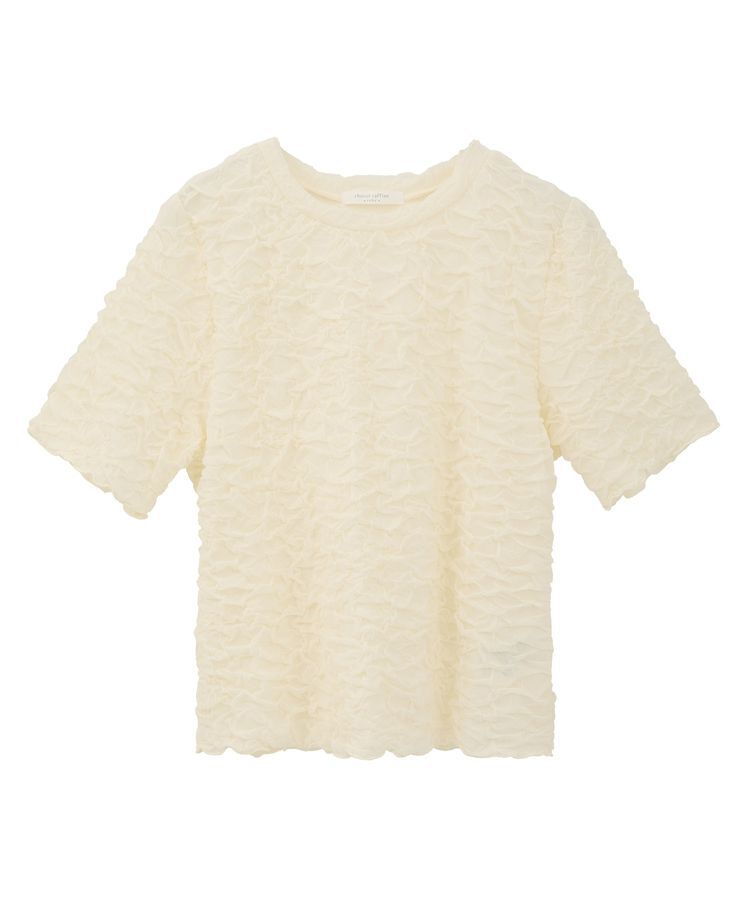 Green Parks「表面感カット5分袖プルオーバー」|Tシャツ・カットソー|