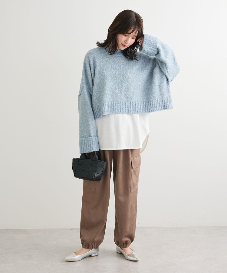 Green Parks「・Petit Fleur ブークレワイドニット」|ニット・セーター|