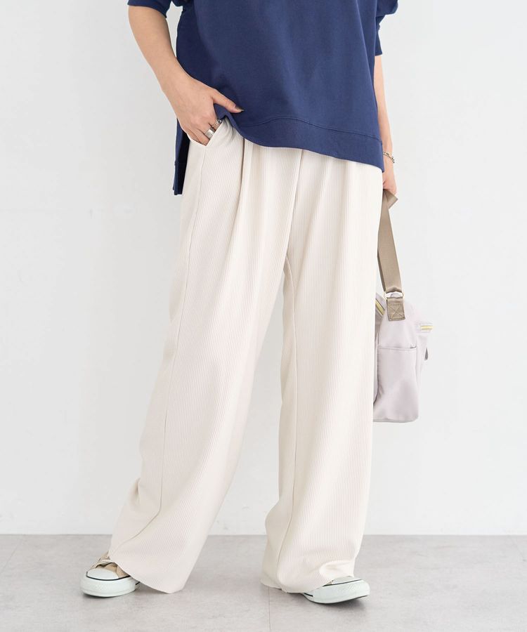 Green Parks「セルフカットリブパンツ」|その他|Ecru