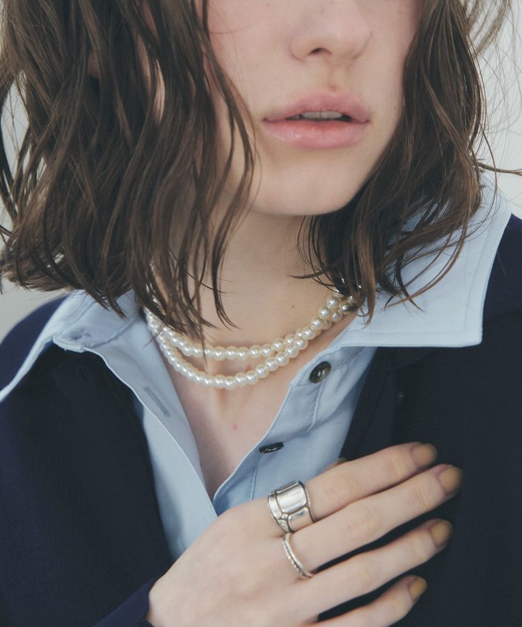 YECCA VECCA「パールフックネックレス」|ネックレス|Gold