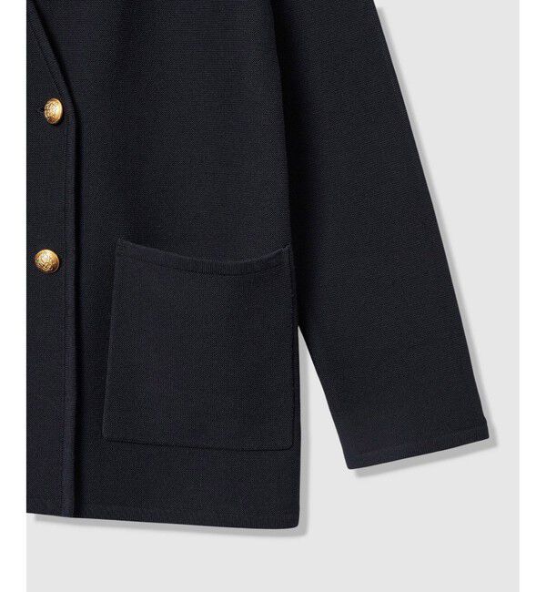 allureville「ガーターノーカラーニットジャケット」|カーディガン|