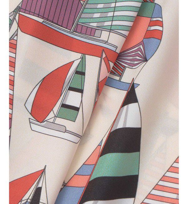 LOULOU WILLOUGHBY「【LOULOU WILLOUGHBY】RATTI マリーナプリント Ｔブラウス」|シャツ・ブラウス|