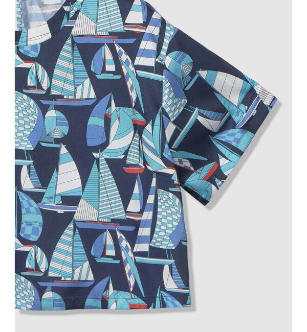 LOULOU WILLOUGHBY「【LOULOU WILLOUGHBY】RATTI マリーナプリント Ｔブラウス」|シャツ・ブラウス|