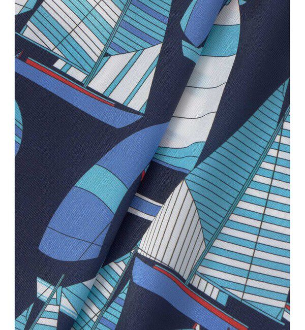 LOULOU WILLOUGHBY「【LOULOU WILLOUGHBY】RATTI マリーナプリント Ｔブラウス」|シャツ・ブラウス|