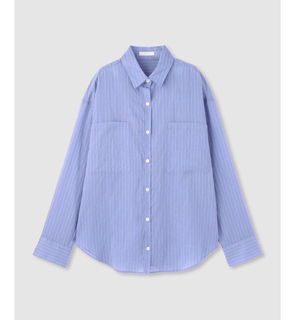 allureville「ストライプシアーシャツ」|シャツ・ブラウス|ブルー系