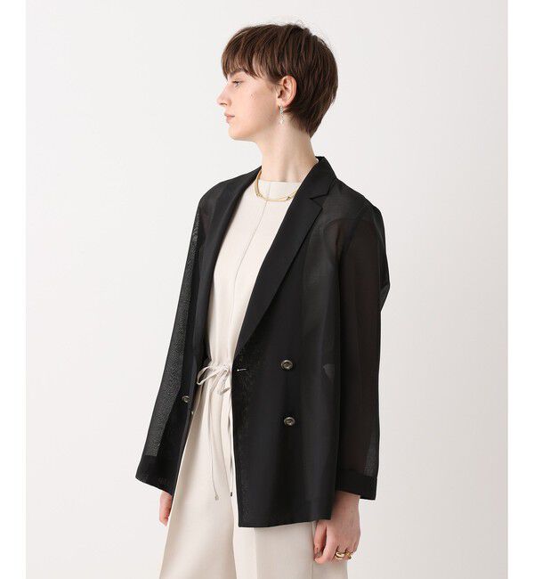 allureville「ワルツシアーオーガンジャケット」|テーラードジャケット|