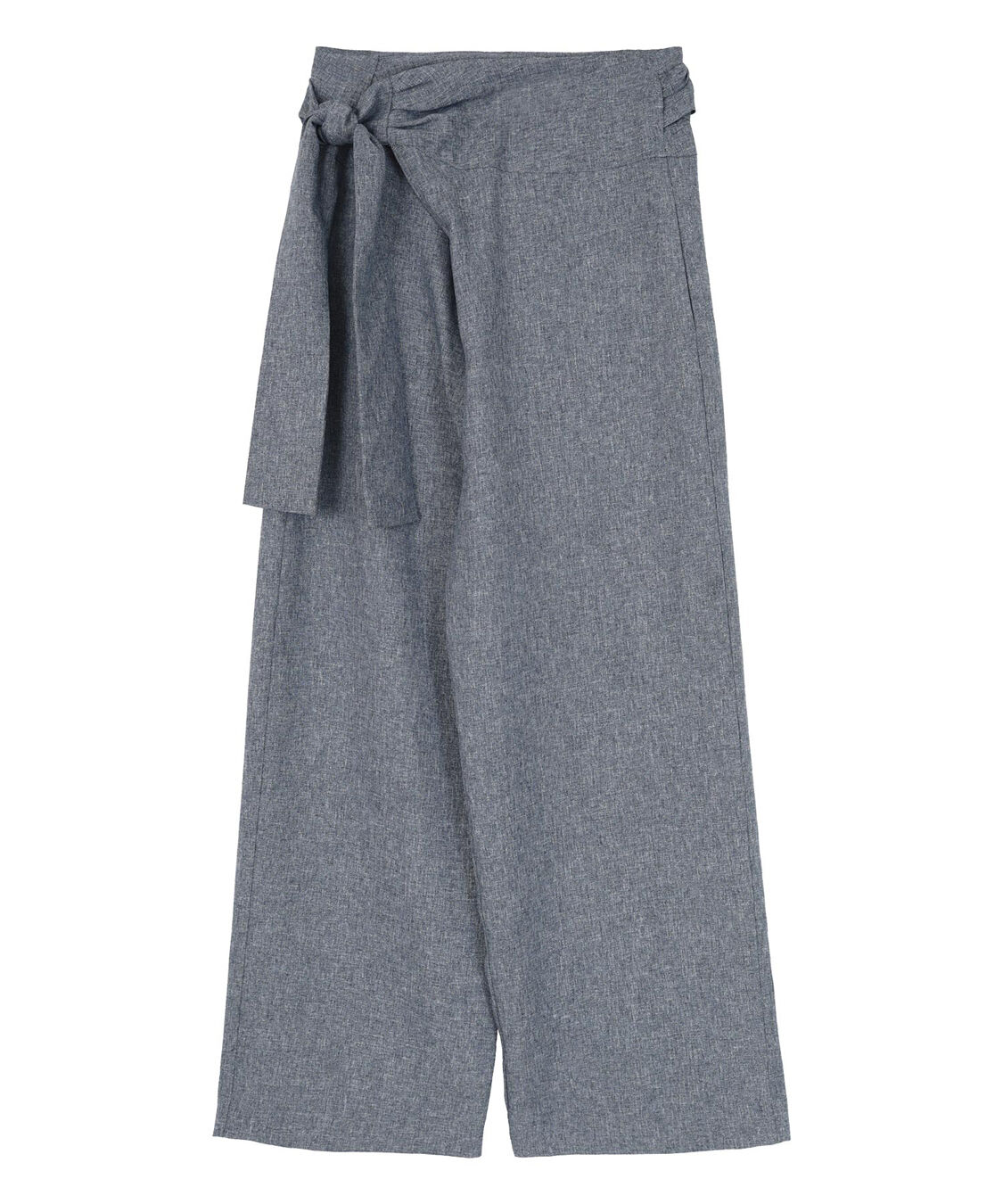 ur's「リネンライクハイウエストラップワイドパンツ」|スラックス|