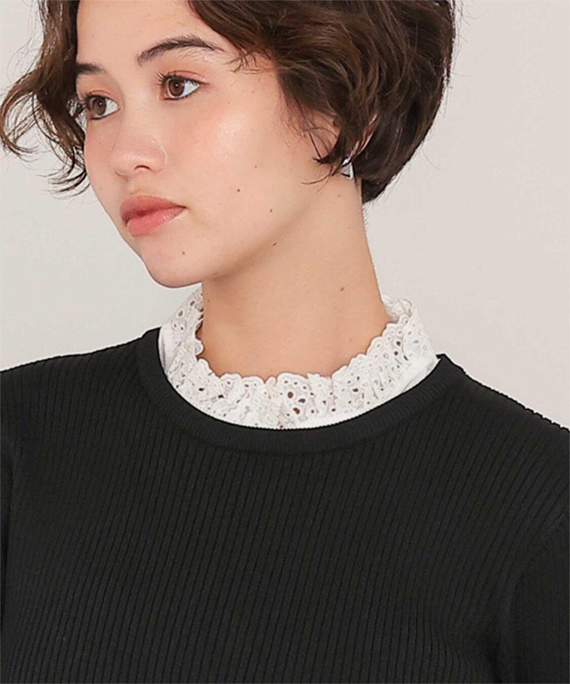 titivate「襟付きボリュームスカートニットワンピース」|ワンピース|