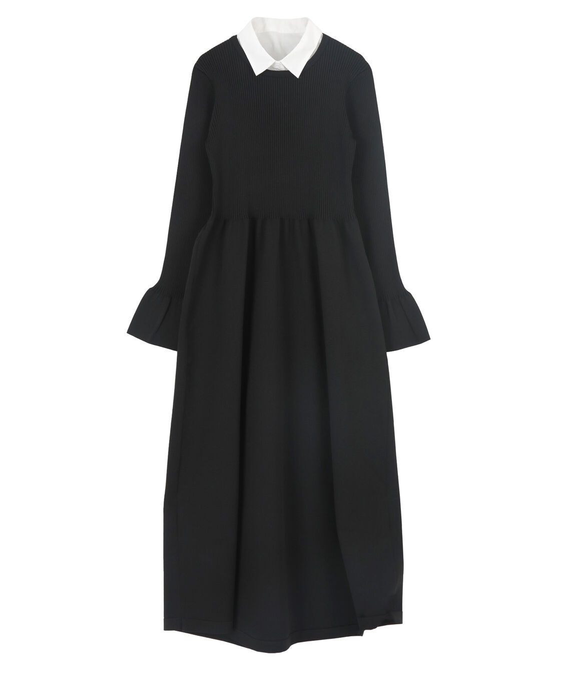 titivate「襟付きボリュームスカートニットワンピース」|ワンピース|