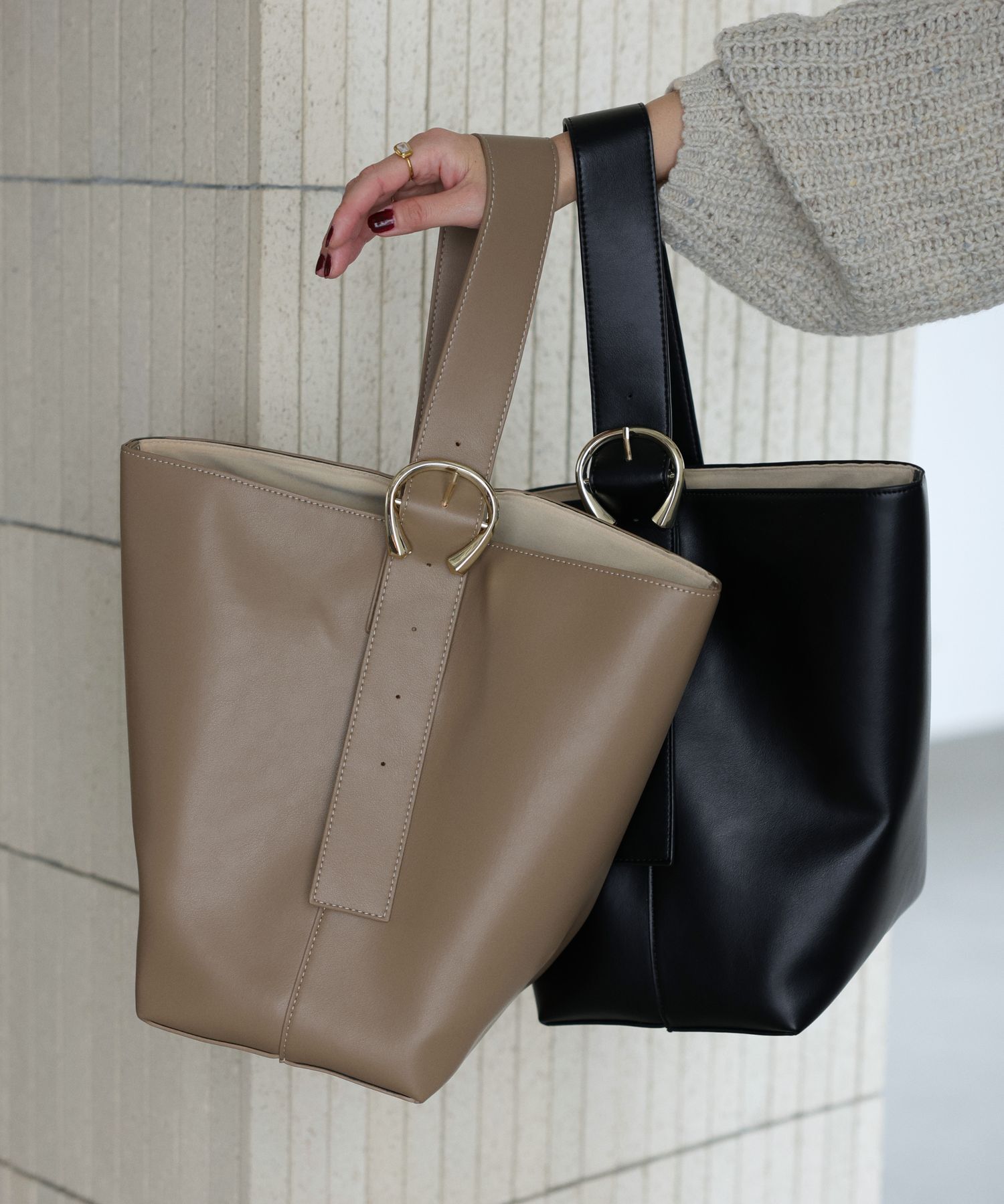  「ワンハンドル2WAYトート」|トートバッグ|ベージュ