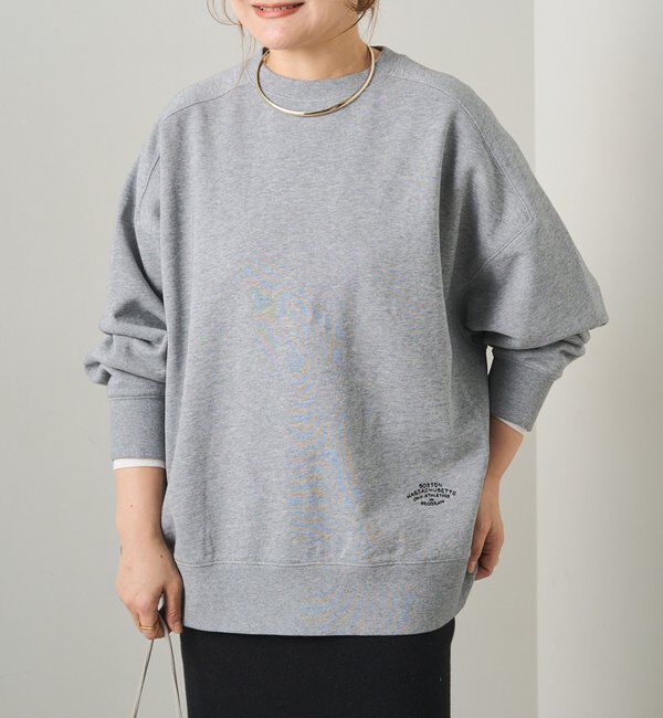  「ロゴ刺繍チュニックスウェット」|プルオーバー|グレー