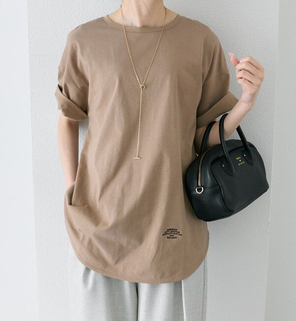  「【汗ジミ防止加工】ワンポイントロゴ刺繍Tシャツ」|Tシャツ・カットソー|