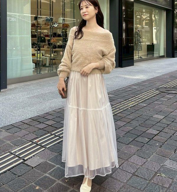  「後ろリボン2wayニットSETワンピ」|ワンピース|