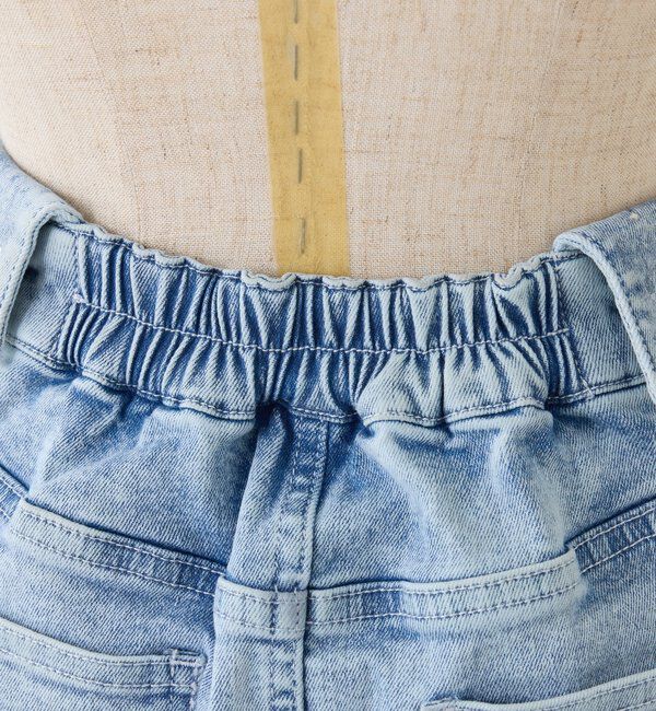  「ウェスト折り返しデニムミニスカート」|スカート|