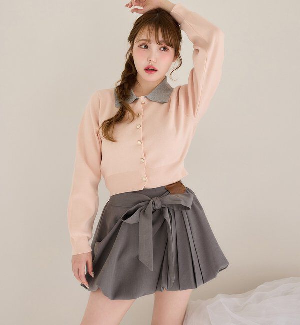  「配色襟付きニット」|ニット・セーター|