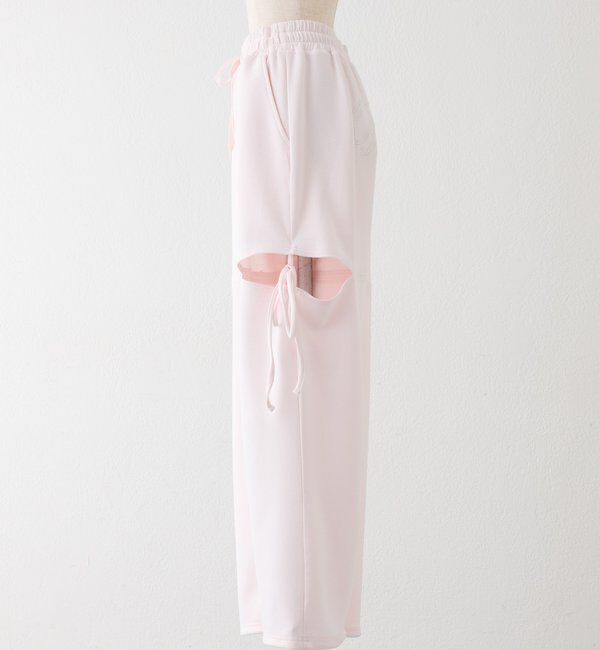  「【セットアップ可能】バックロゴ刺繍サイドカットラメスウェットパンツ」|その他|