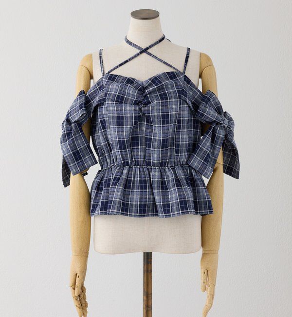  「サイドリボンオフショルブラウス」|シャツ・ブラウス|