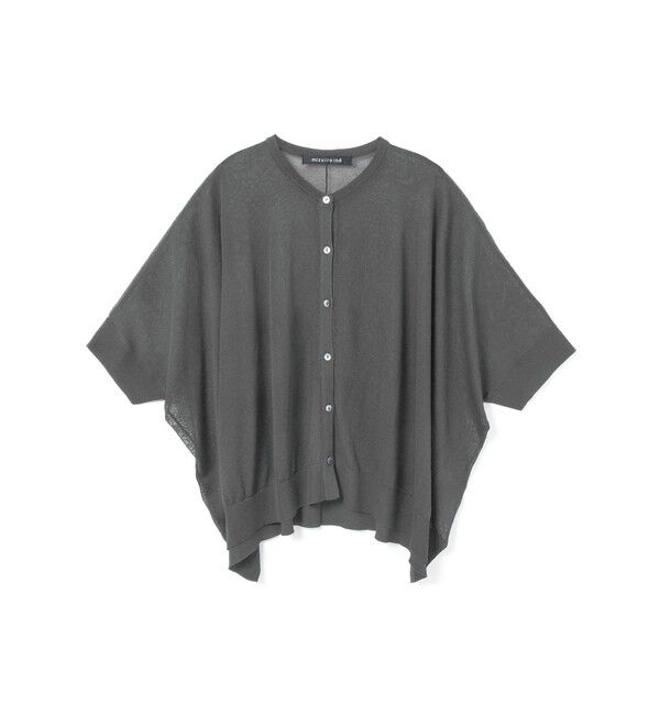 mizuiro ind「mizuiro ind ハイガーゼワイドカーディガン」|カーディガン|ダークグレー