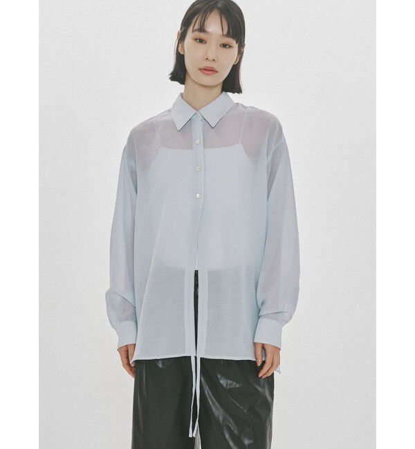 MIDIUMISOLID「MIDIUMISOLID for Ladies ドローストリングシャツ」|シャツ・ブラウス|