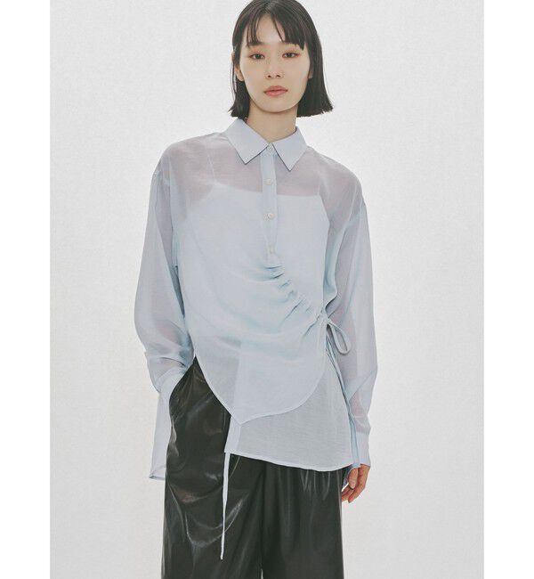 MIDIUMISOLID「MIDIUMISOLID for Ladies ドローストリングシャツ」|シャツ・ブラウス|