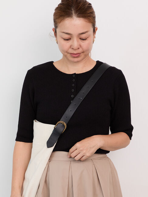 Lugnoncure「ヘンリーネックプルオーバーニット《2025autumn catalog item》」|ニット・セーター|ブラック