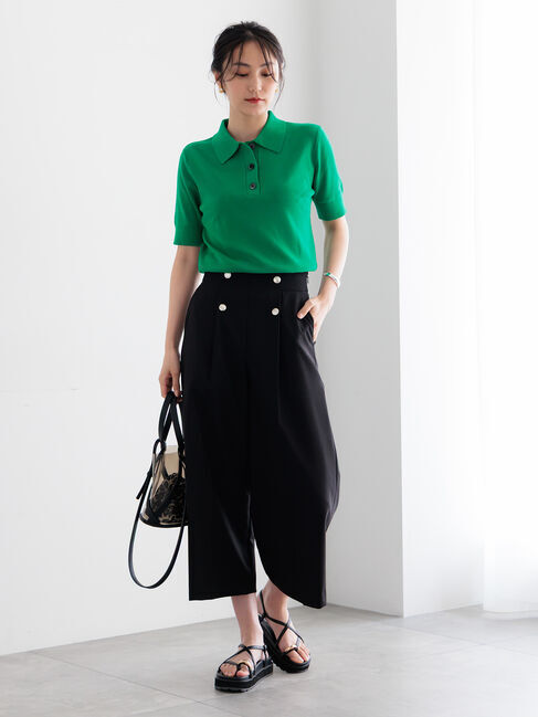 Te chichi「【遮熱】麻調ワイドクロップトパンツ」|その他|