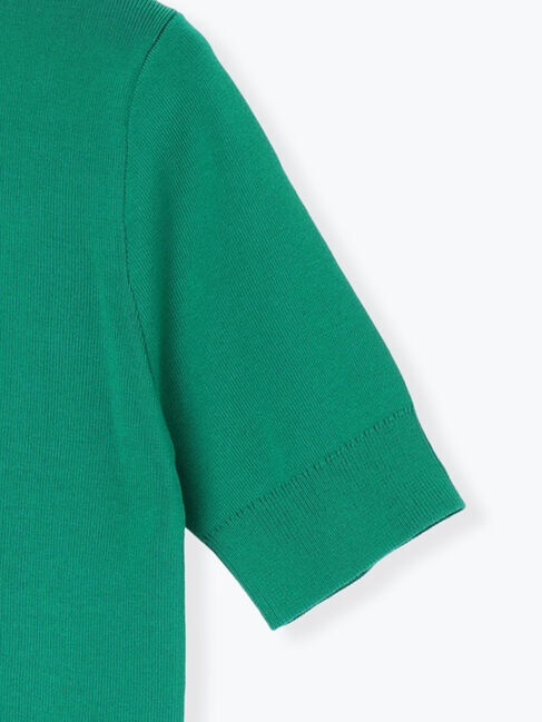 Te chichi「【調温】ハーフスリーブニットポロ」|ニット・セーター|