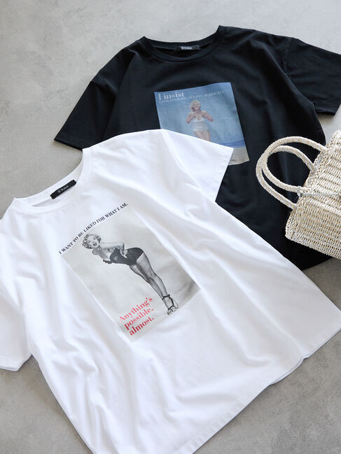 Te chichi「マリリンモンロービーチフォトTシャツ」|Tシャツ・カットソー|