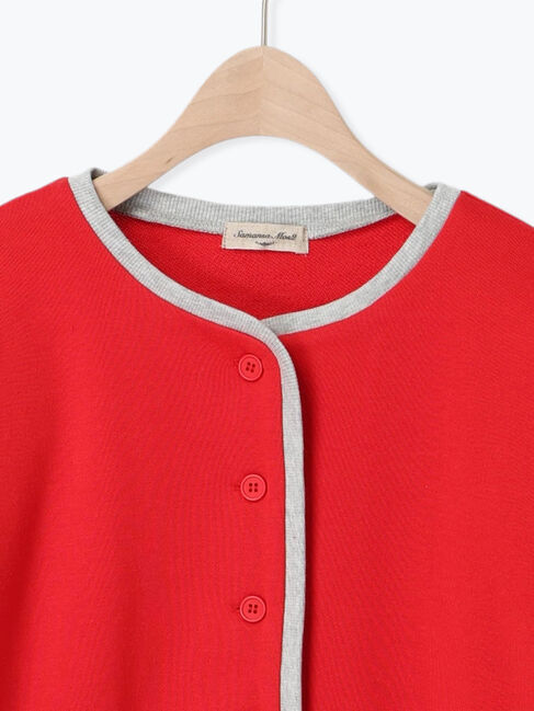 Samansa Mos2「◎配色スウェットカーディガン」|カーディガン|