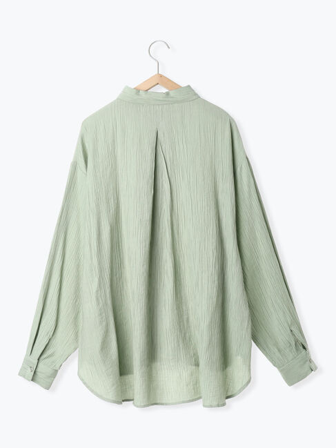 Samansa Mos2 blue「楊柳レギュラーシャツ」|シャツ・ブラウス|