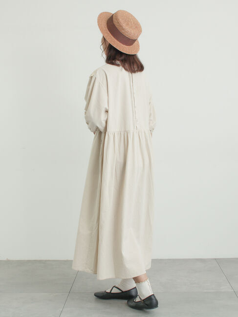 Samansa Mos2「胸元レース貼りワンピース」|ワンピース|