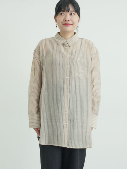 Samansa Mos2「柄アソートシアーシャツ」|シャツ・ブラウス|