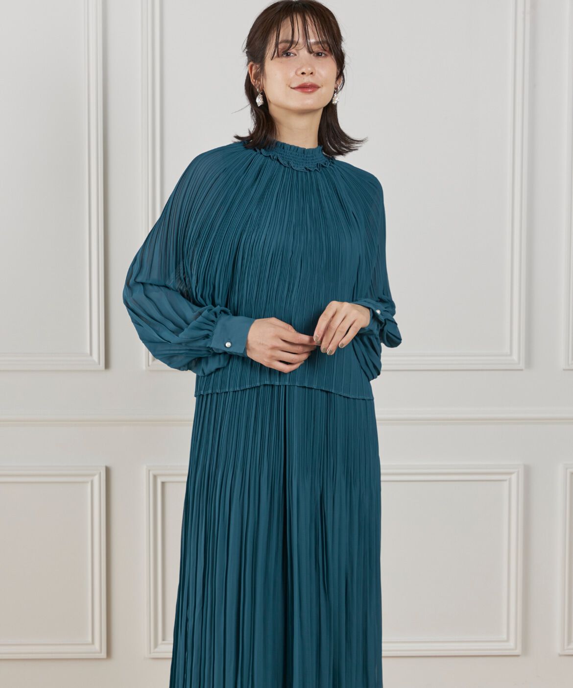 ef-de Black「シフォンプリーツワンピース」|ワンピース|