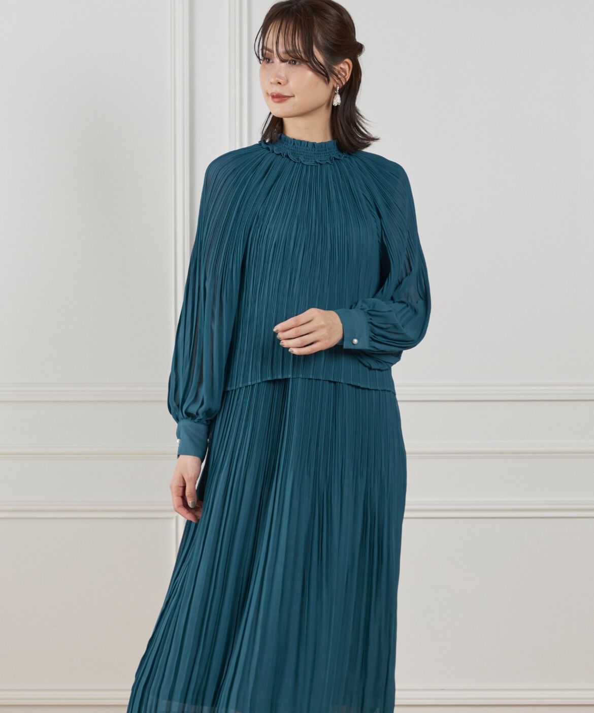 ef-de Black「シフォンプリーツワンピース」|ワンピース|