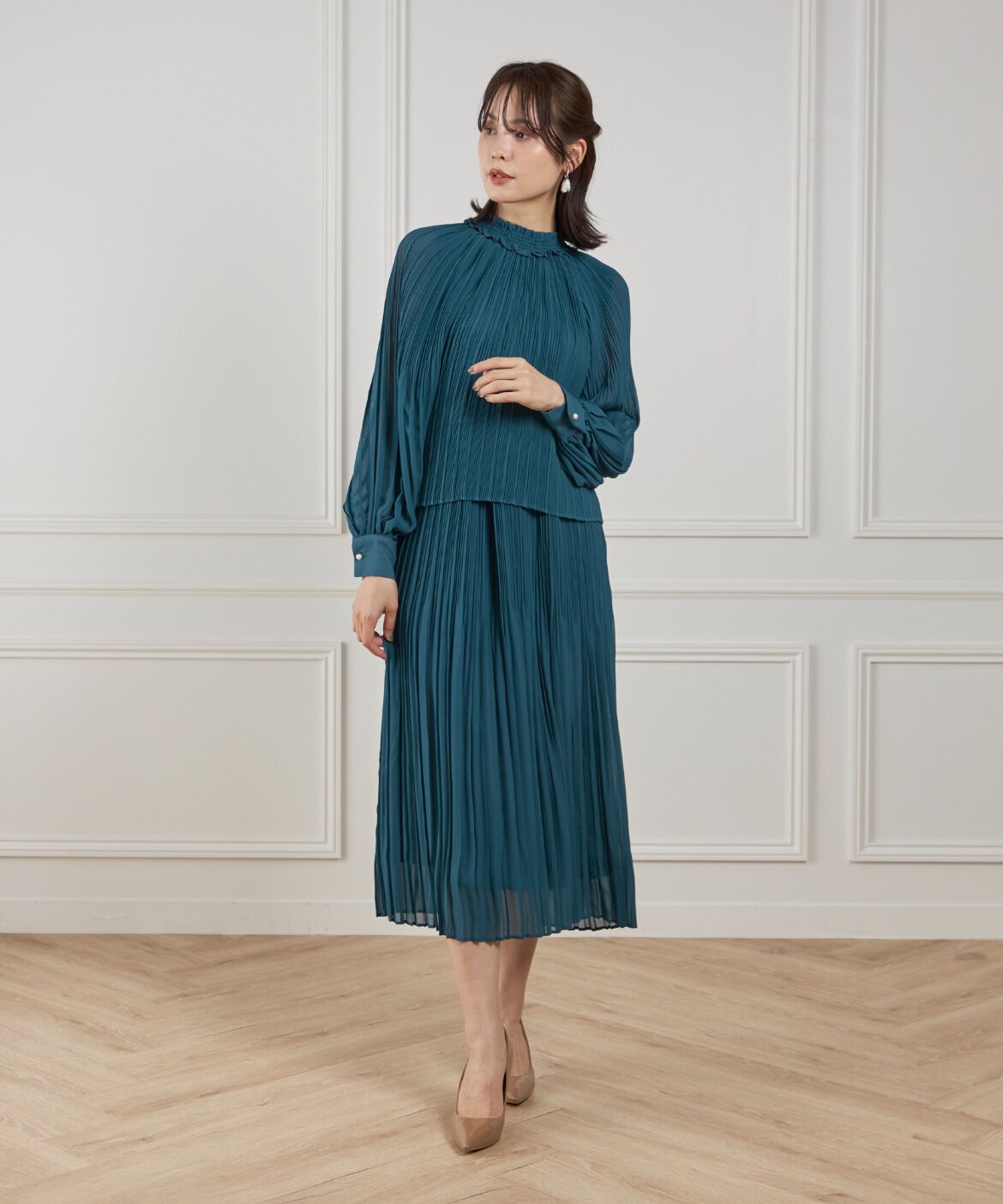 ef-de Black「シフォンプリーツワンピース」|ワンピース|