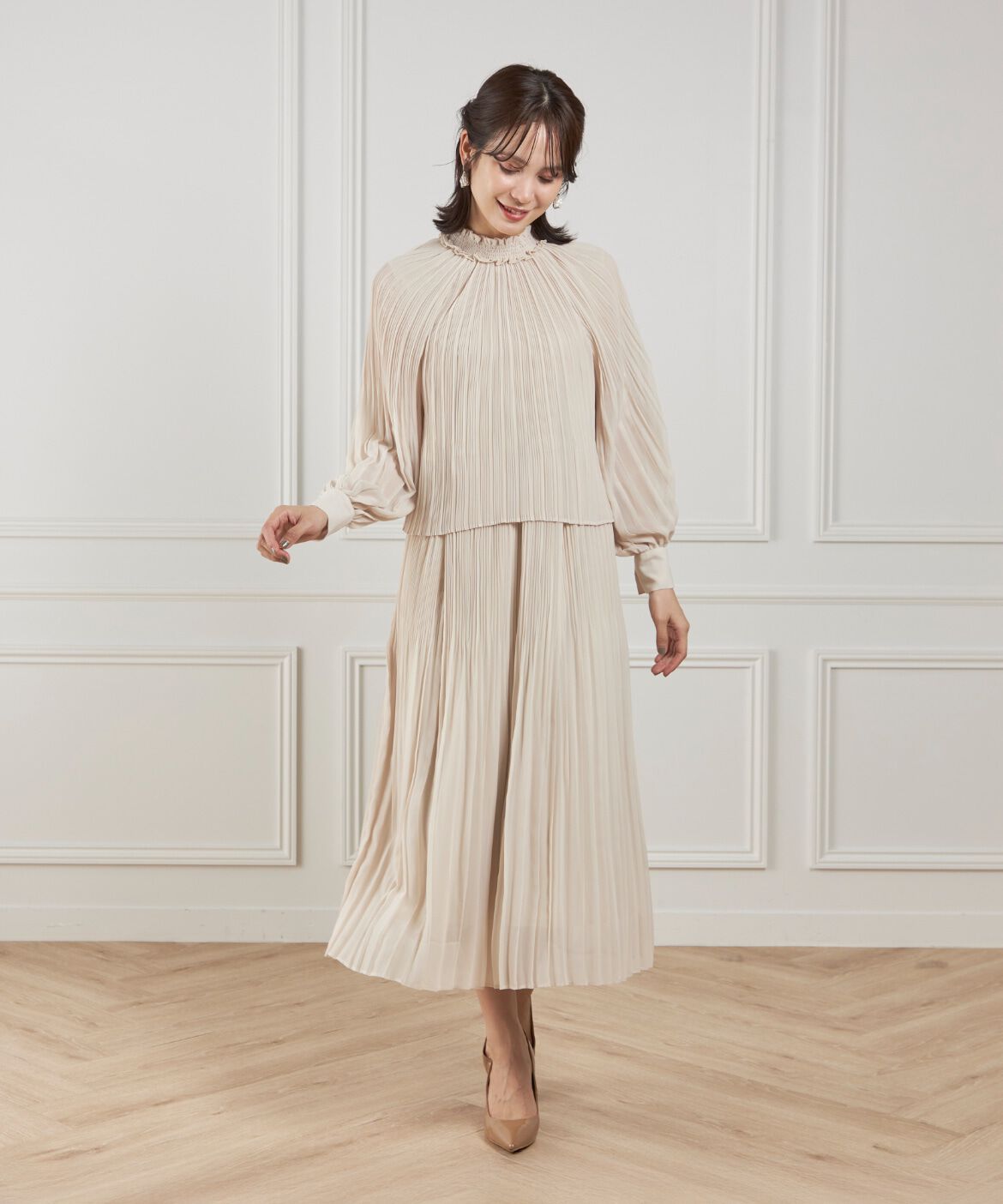 ef-de Black「シフォンプリーツワンピース」|ワンピース|