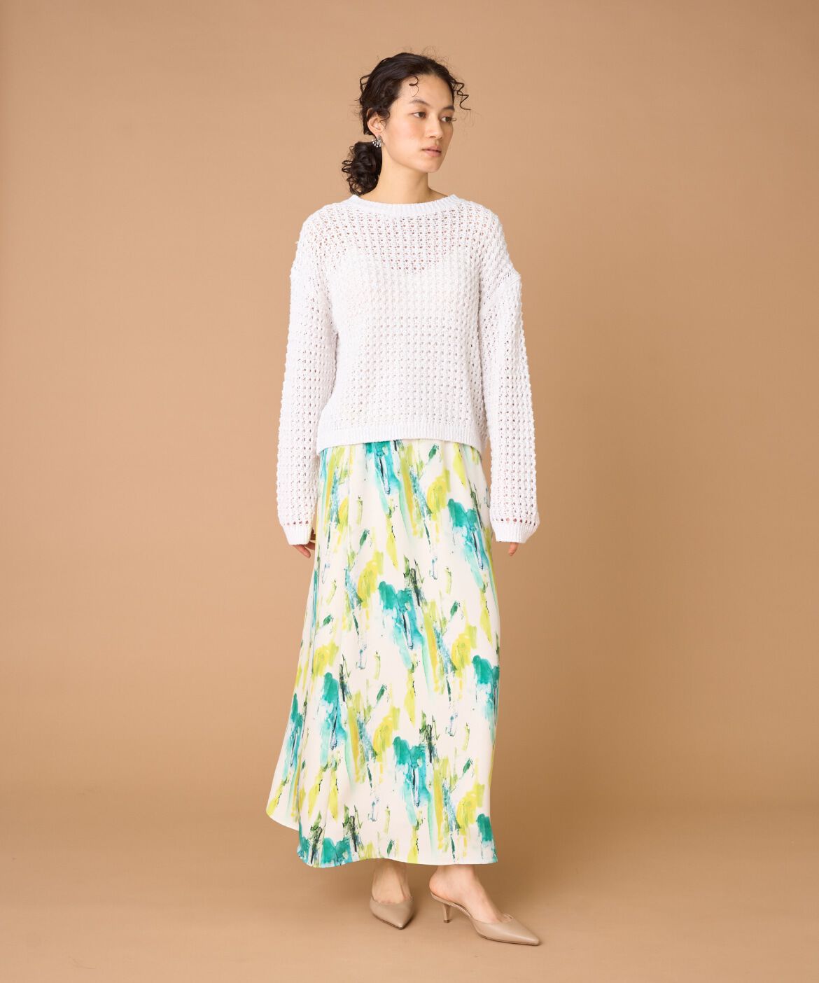 INED「《大きいサイズ》スパンコールニット」|ニット・セーター|