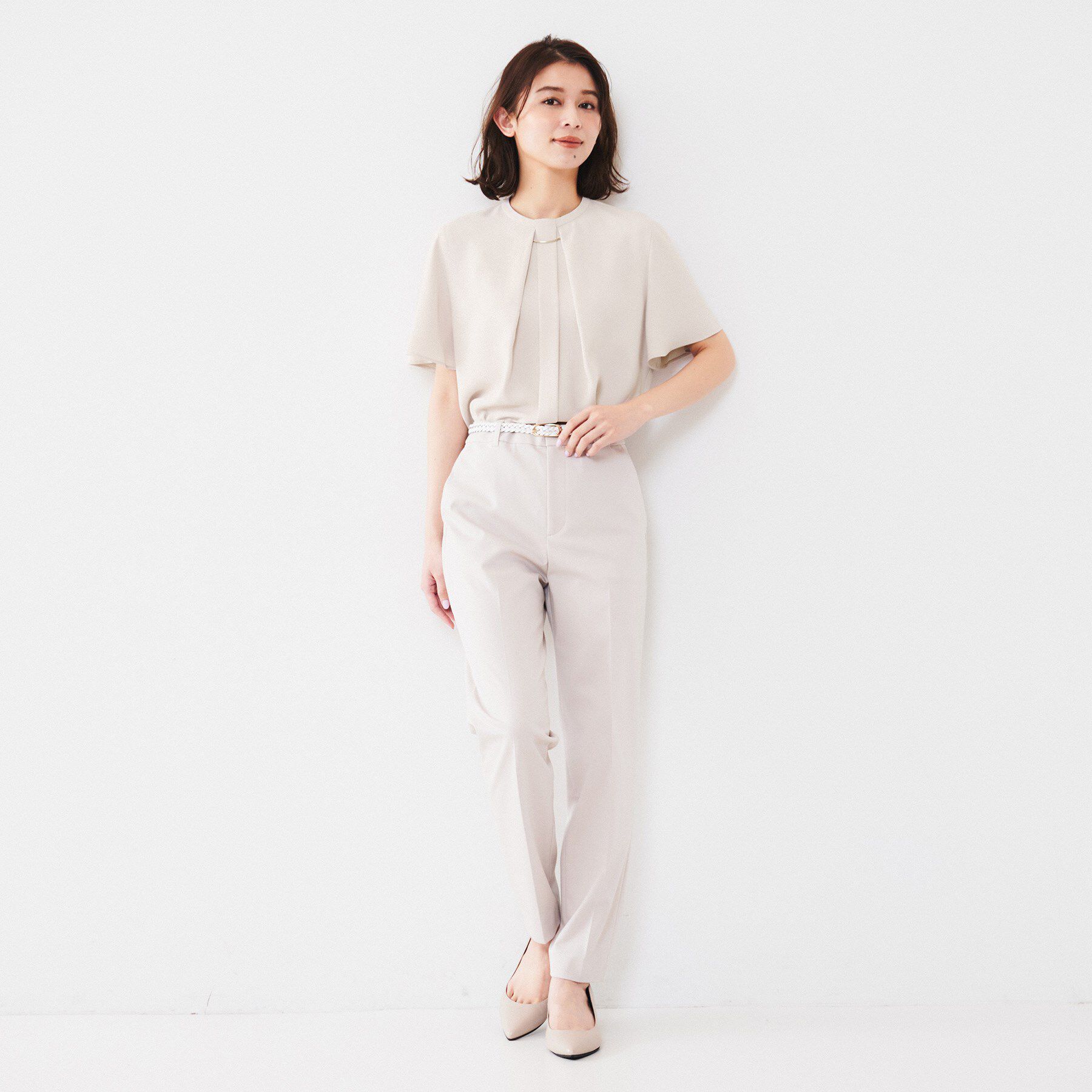 UNTITLED「【通勤／二の腕カバー】メタルパーツブラウス」|シャツ・ブラウス|