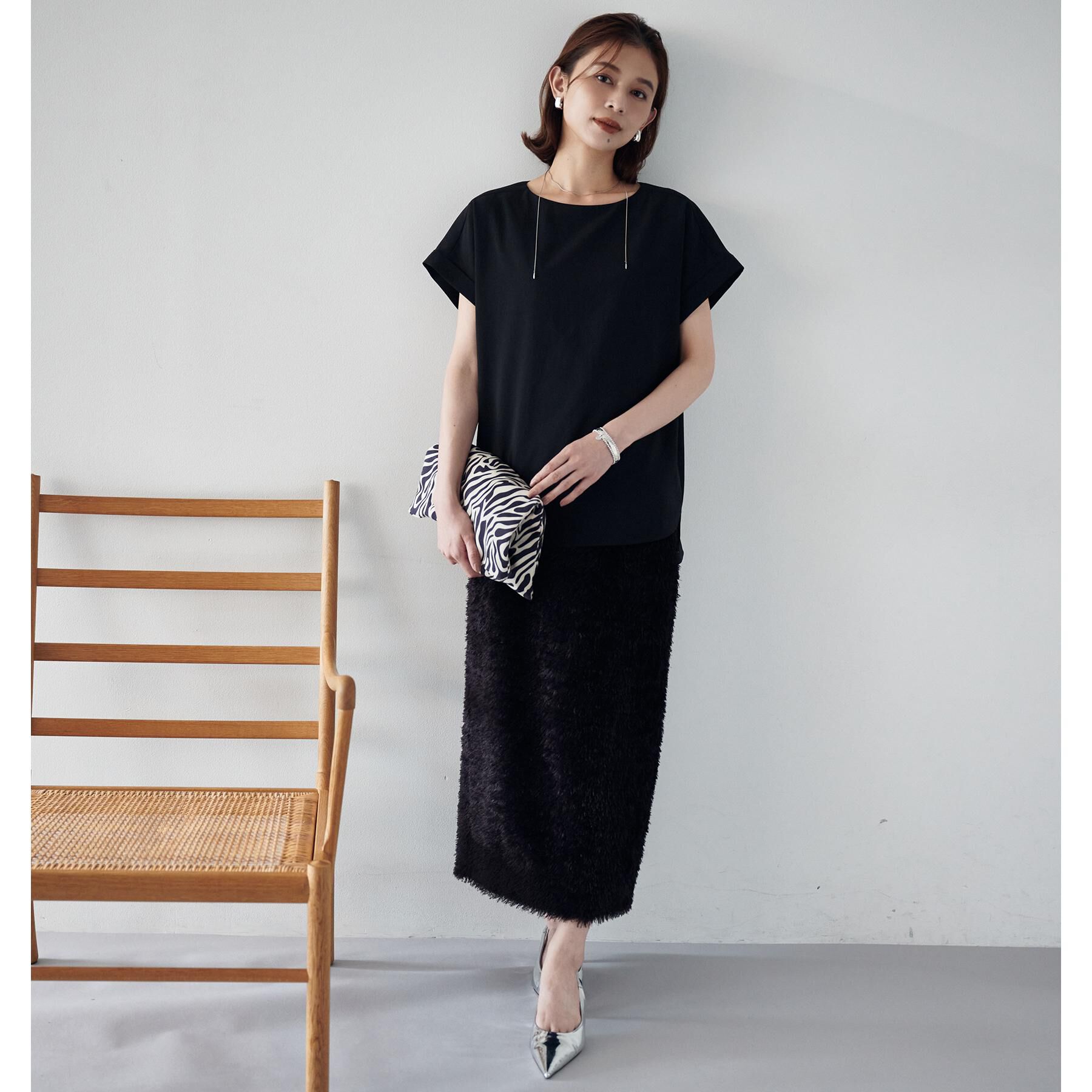 UNTITLED「【セットアップ可/はっ水/通勤】リラククール 半袖ブラウス」|シャツ・ブラウス|