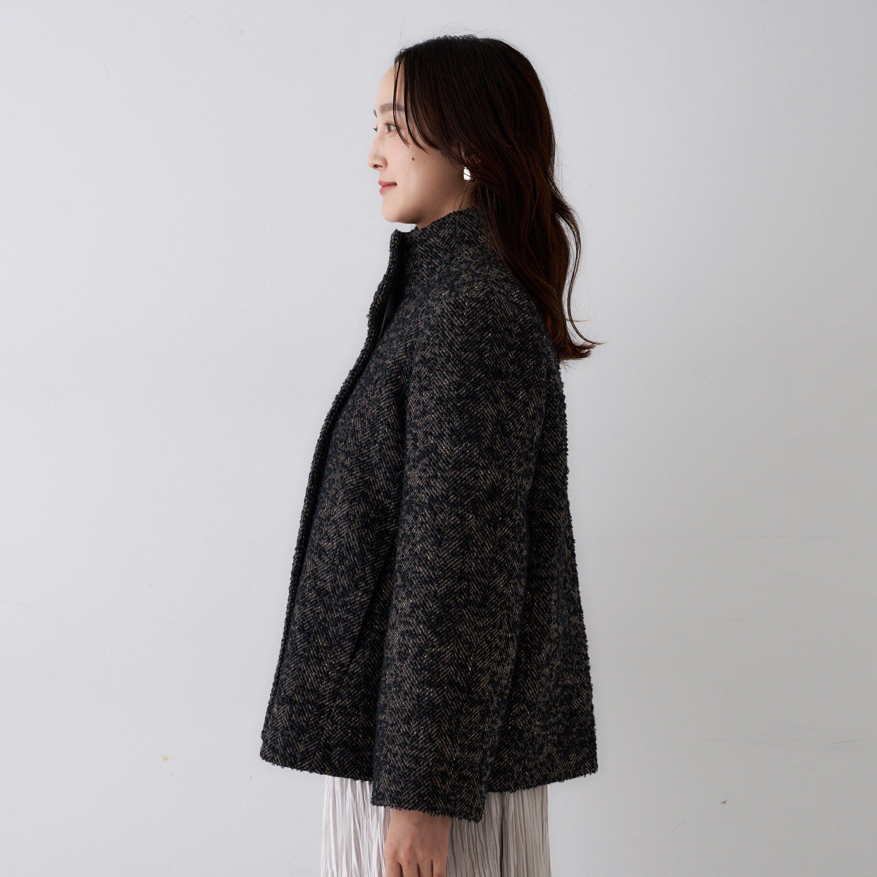 UNTITLED「【エレガント／ミディアウター】ミックスヘリンボンコート」|その他|