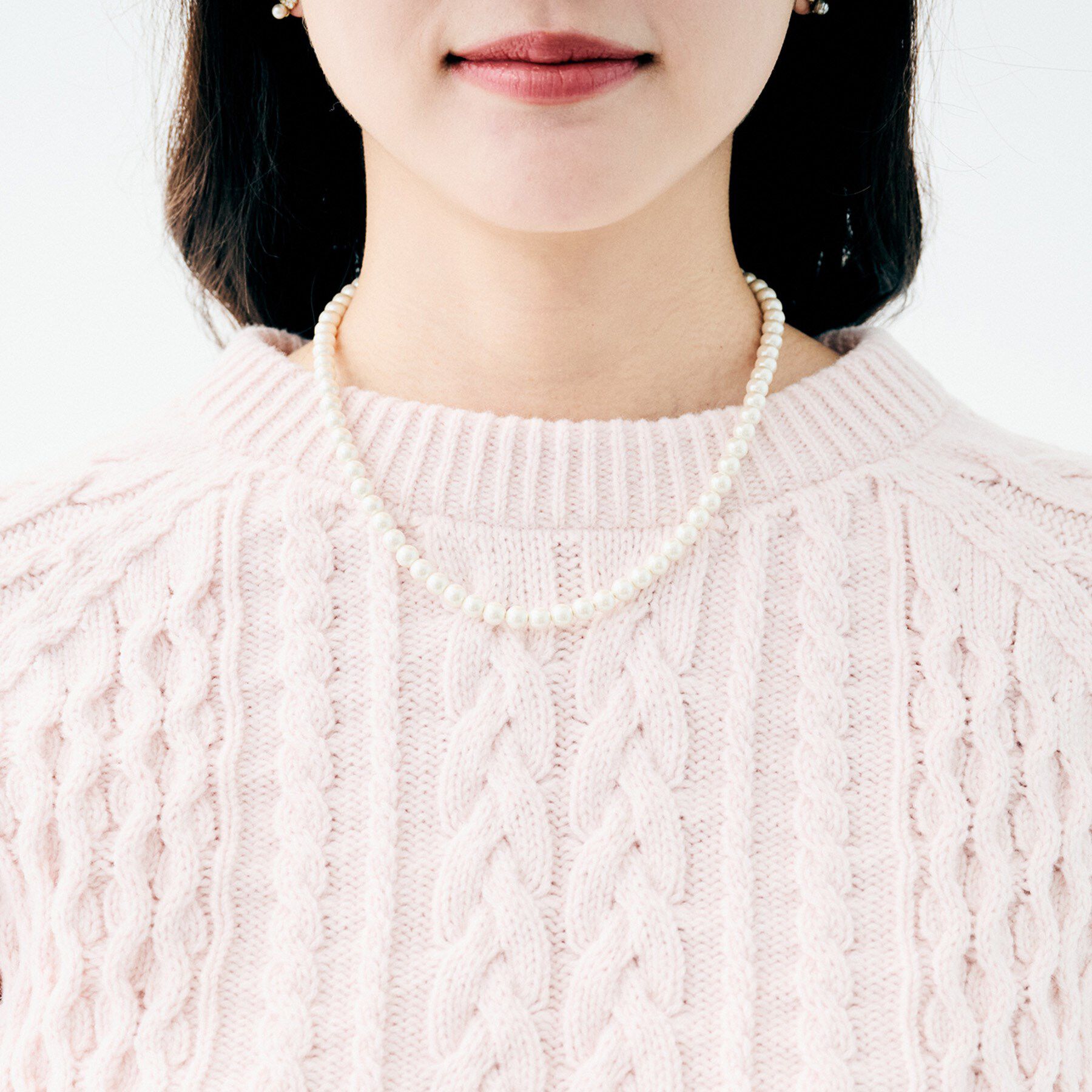 UNTITLED「【Made In Japan】ガラスパールレイヤードネックレス」|ネックレス|