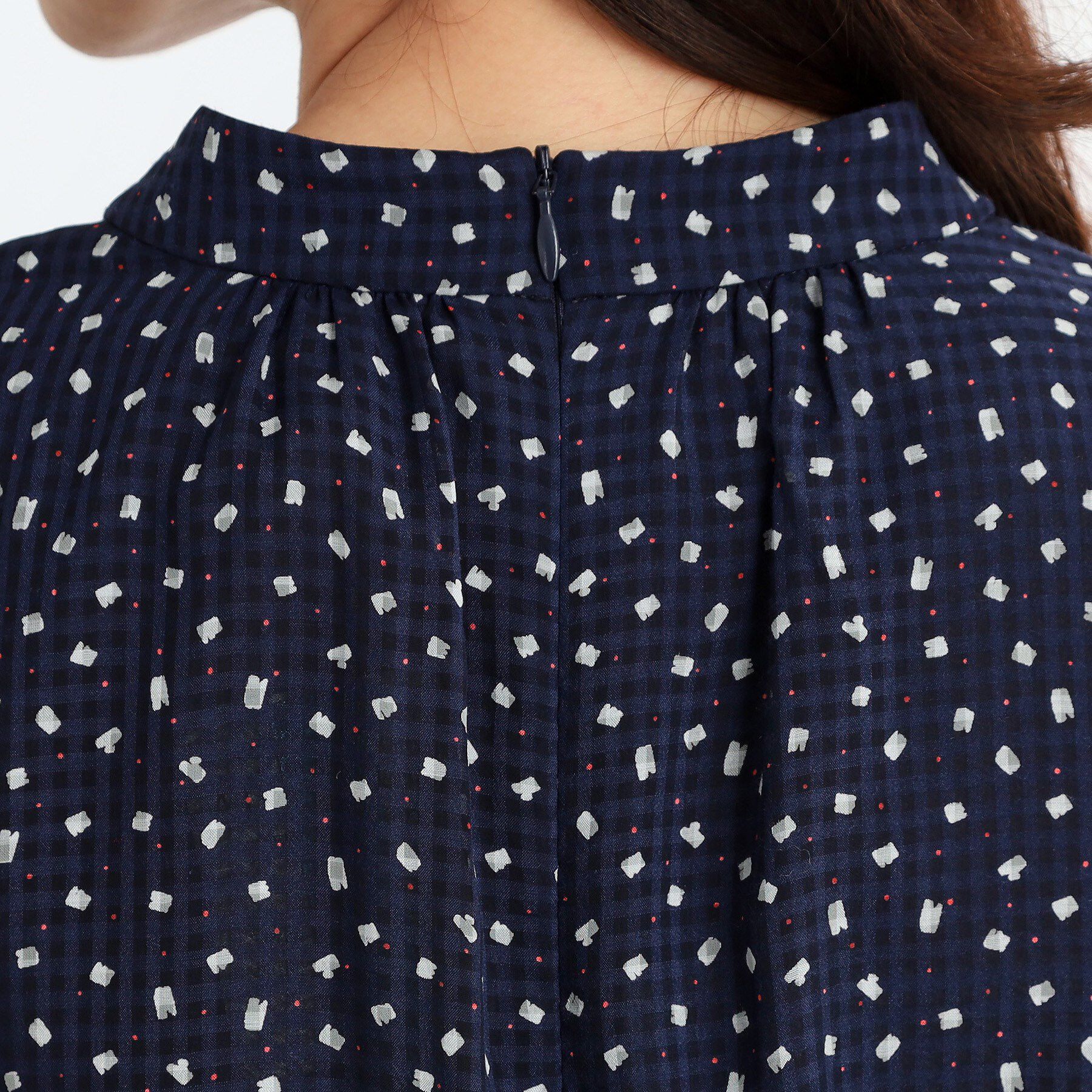 Reflect「【マシンウォッシュ可／セットアップ可能】コツキ柄プリントブラウス」|シャツ・ブラウス|