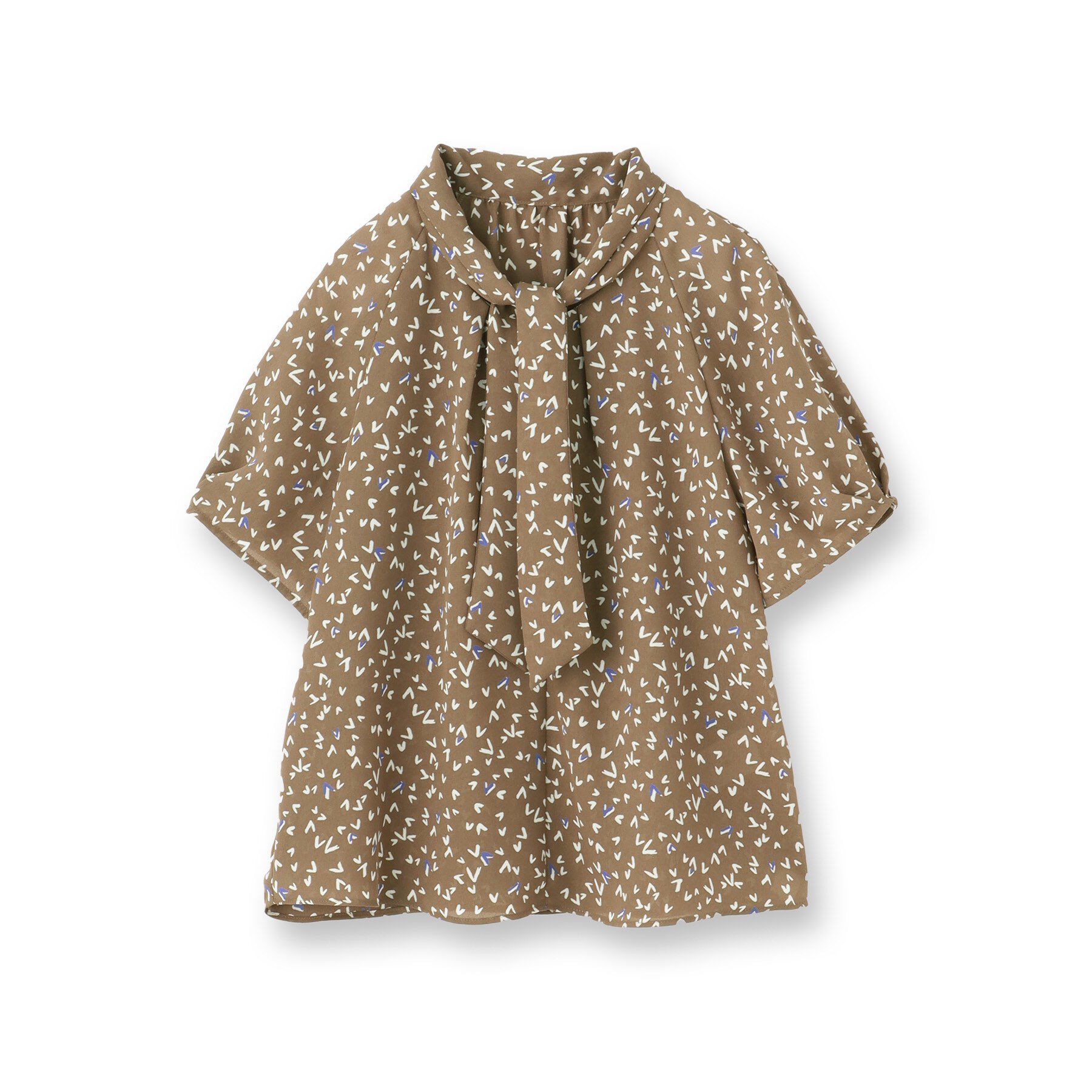 Reflect「【マシンウォッシュ可／セットアップ可】ボウタイプリントブラウス」|シャツ・ブラウス|