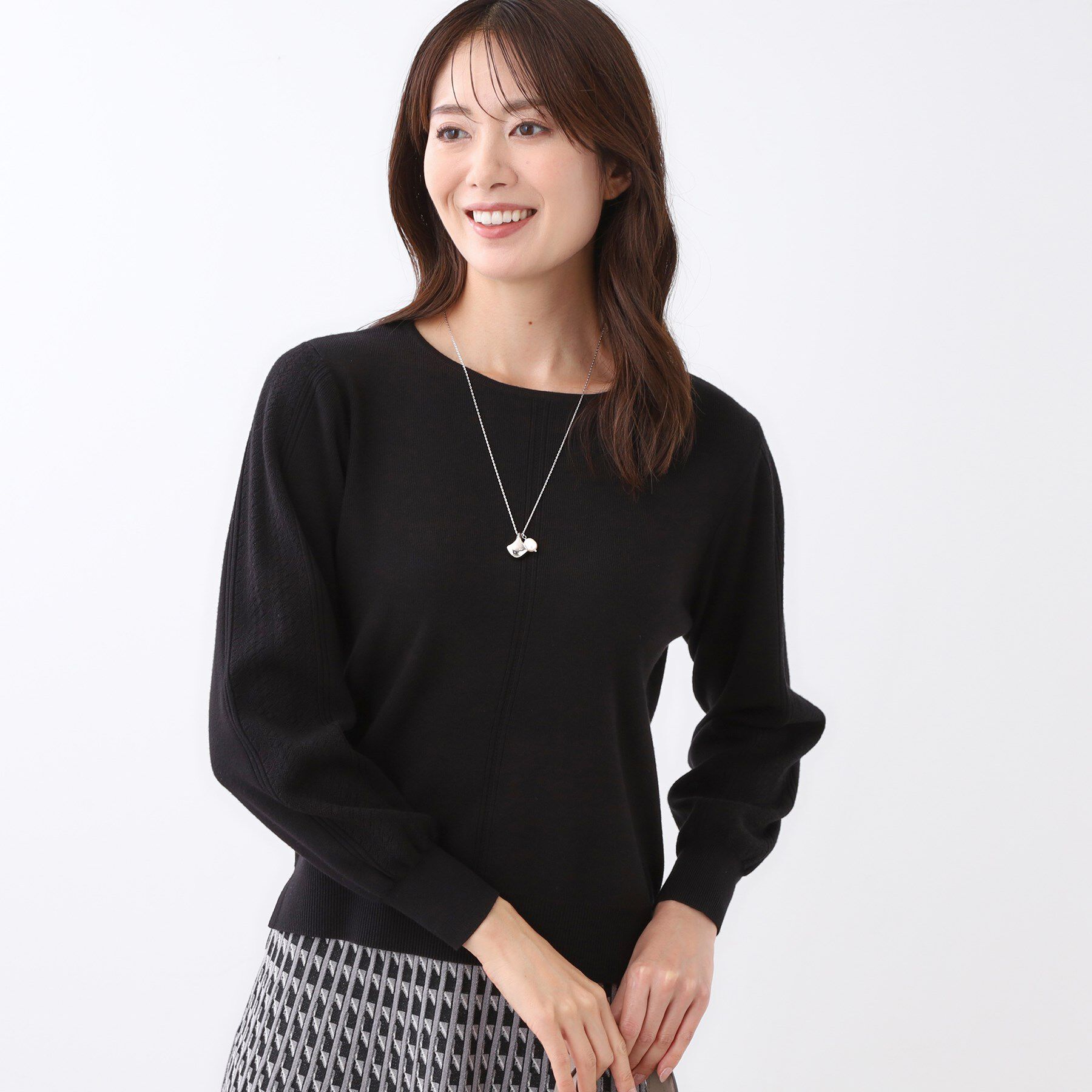 Reflect「【選べる6色／長く着られる◎】ボートネックニット」|ニット・セーター|