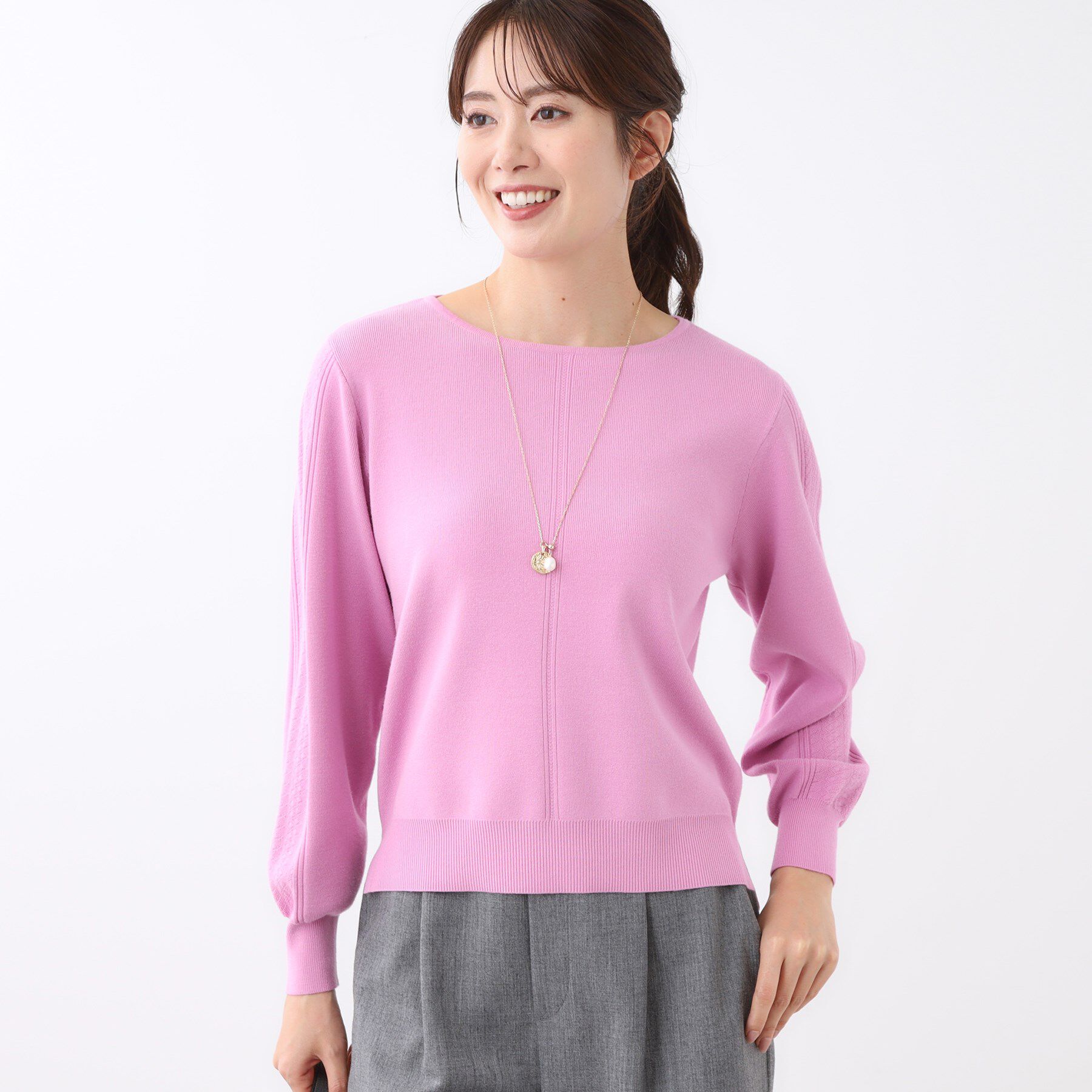 Reflect「【選べる6色／長く着られる◎】ボートネックニット」|ニット・セーター|