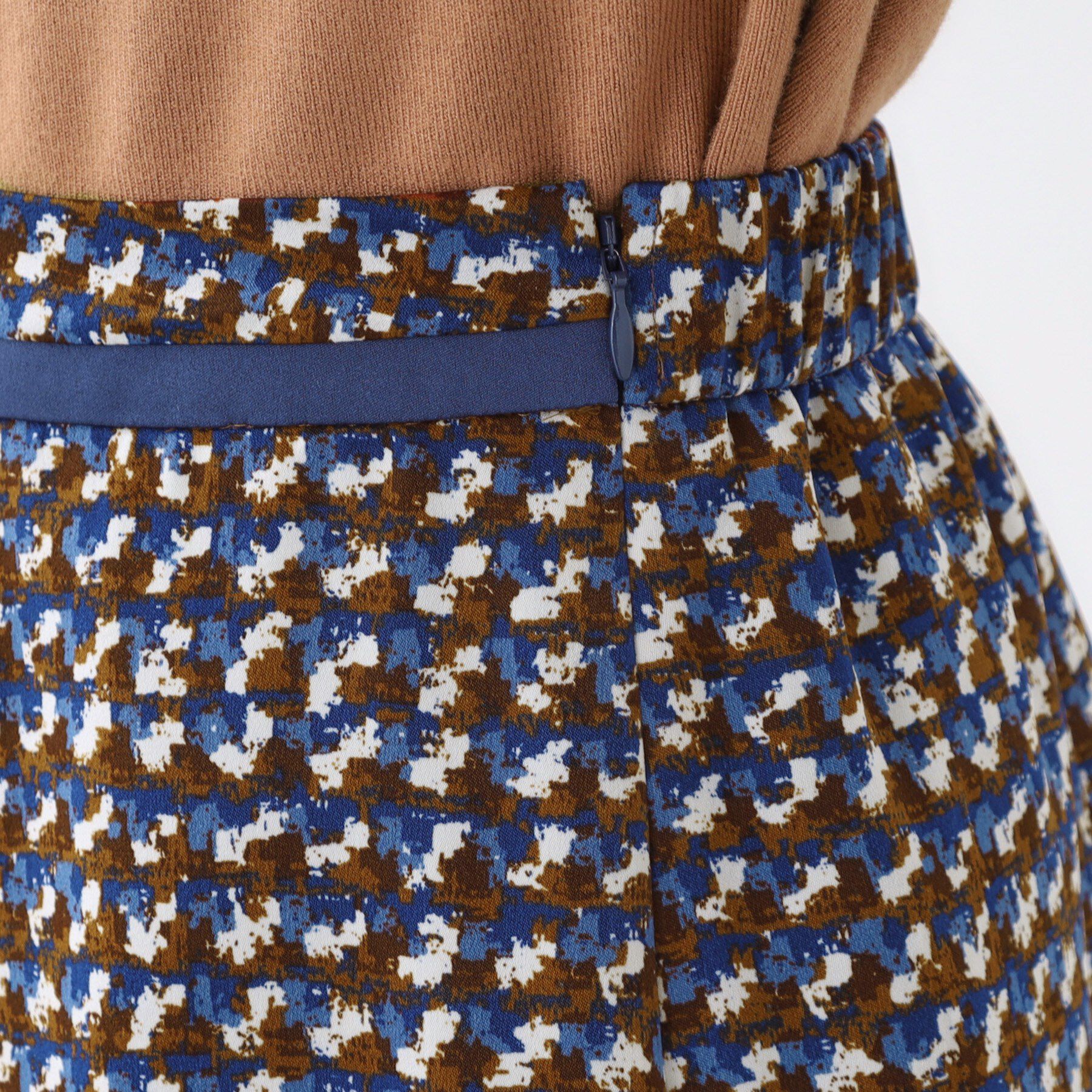 Reflect「【ニットスタイルが華やかに◎】チドリ風プリントフレアスカート」|スカート|