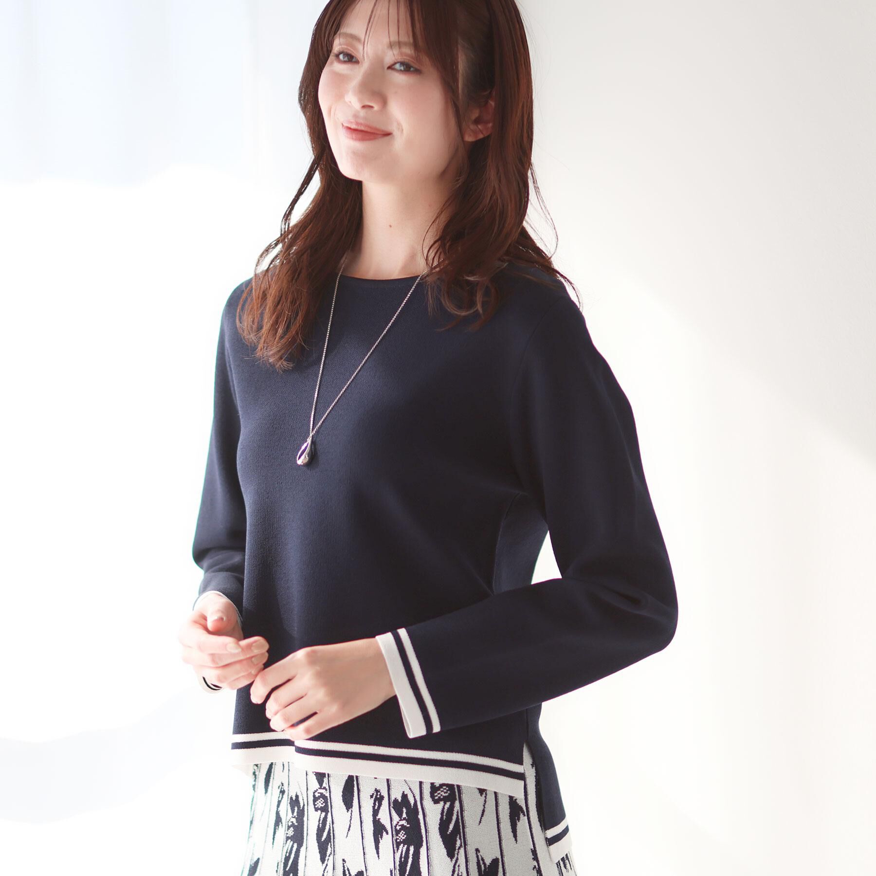 Reflect「【セットアップ可】ダブルジャカードニットプルオーバー」|ニット・セーター|