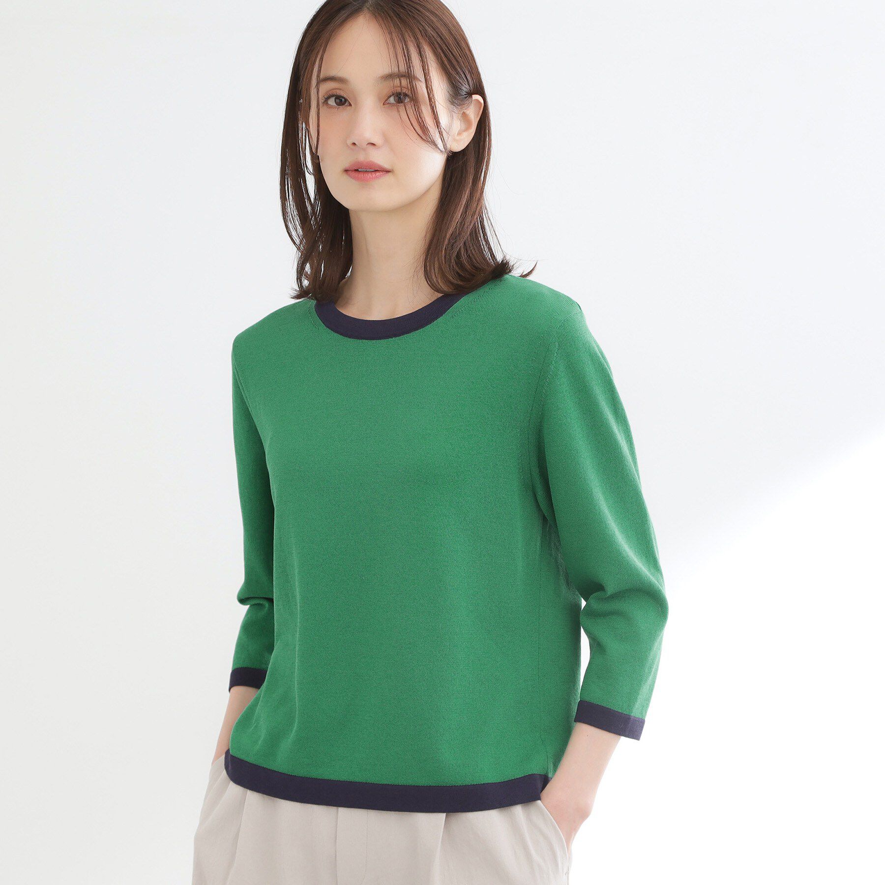 Reflect「【アンサンブル可】バイカラーニット」|ニット・セーター|